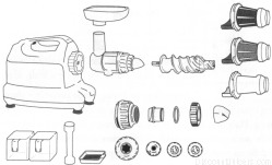 Parts of the 8002 Juicer